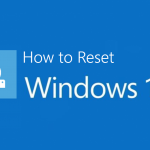 how to reset windows 10