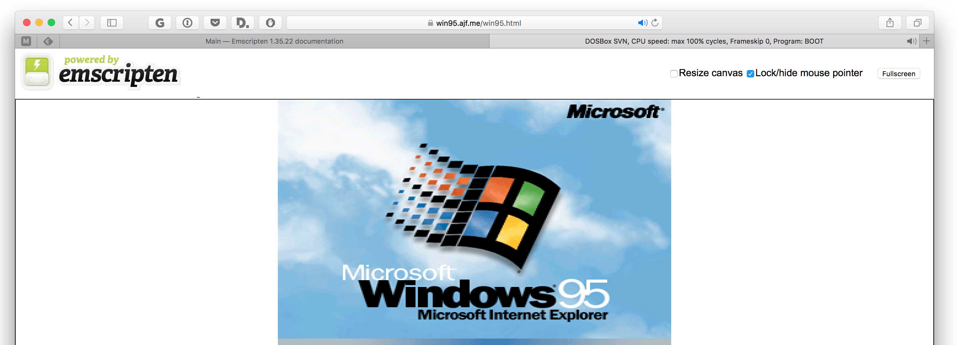 windows 95 in browser